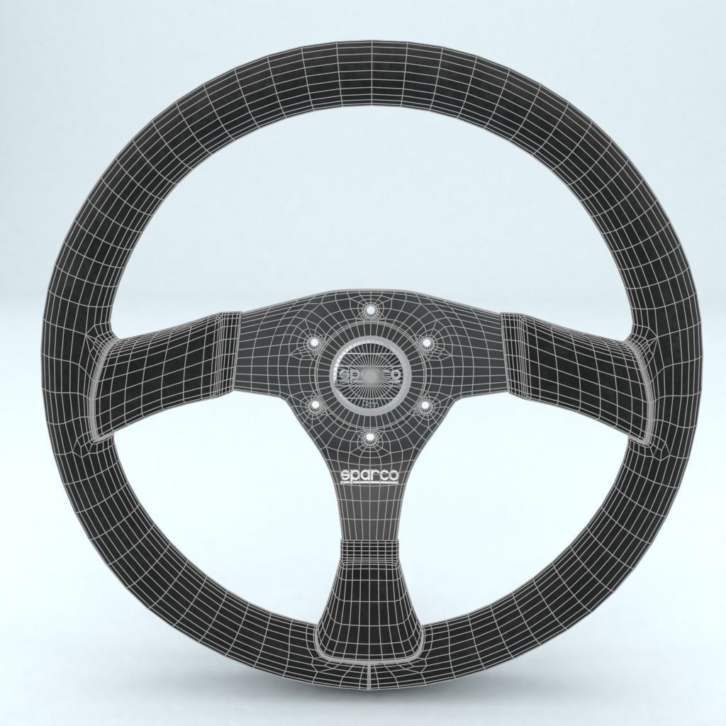 Steering Wheel Sparco P323 3D model_4