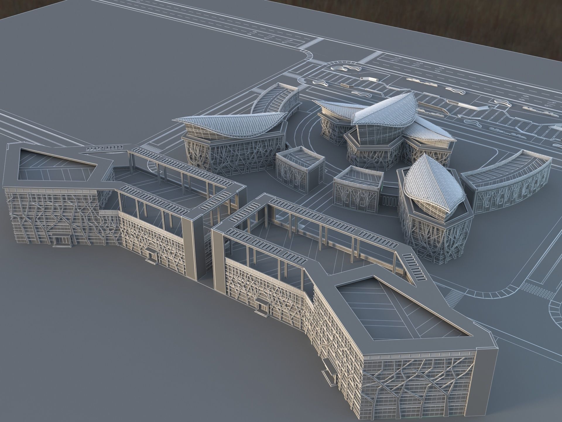 Futuristic Museum 1 3D model_19