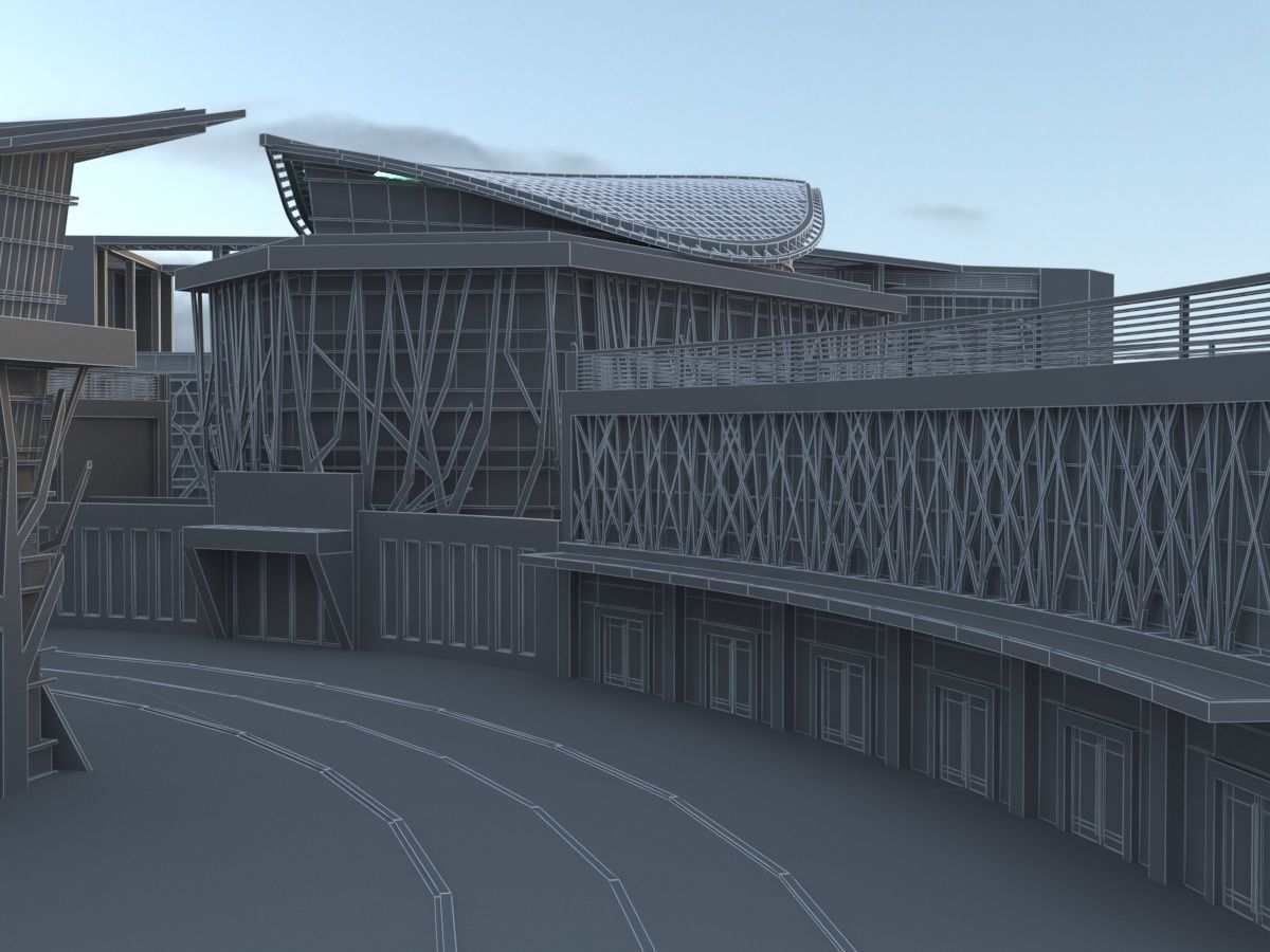 Futuristic Museum 1 3D model_22