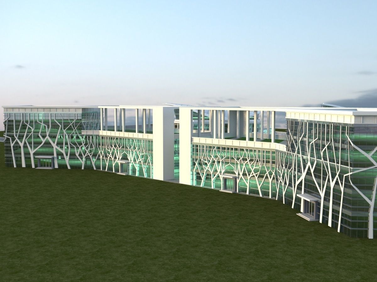 Futuristic Museum 1 3D model_13