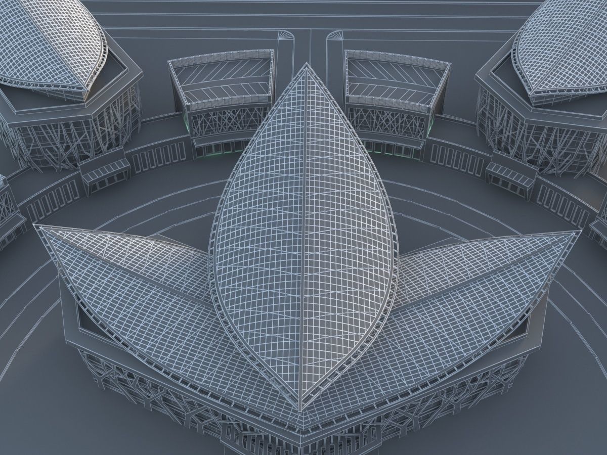 Futuristic Museum 1 3D model_24