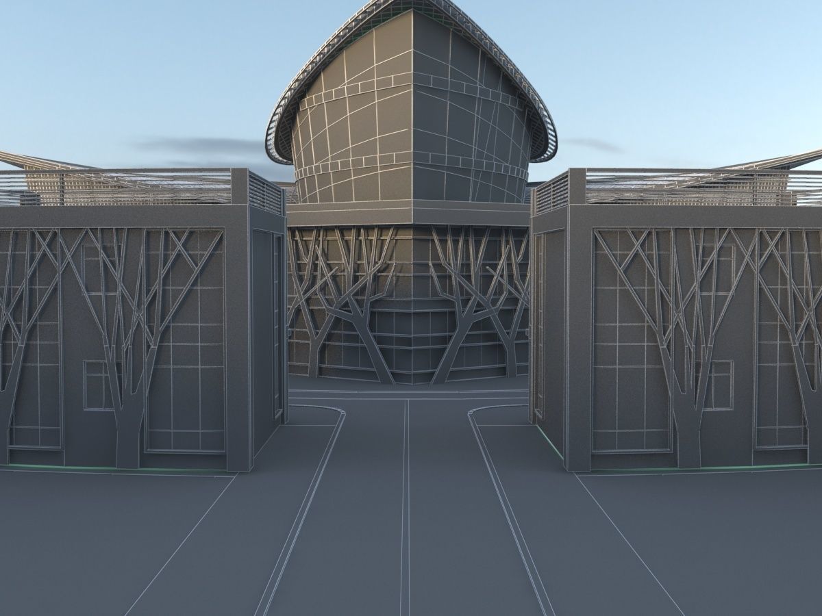 Futuristic Museum 1 3D model_25