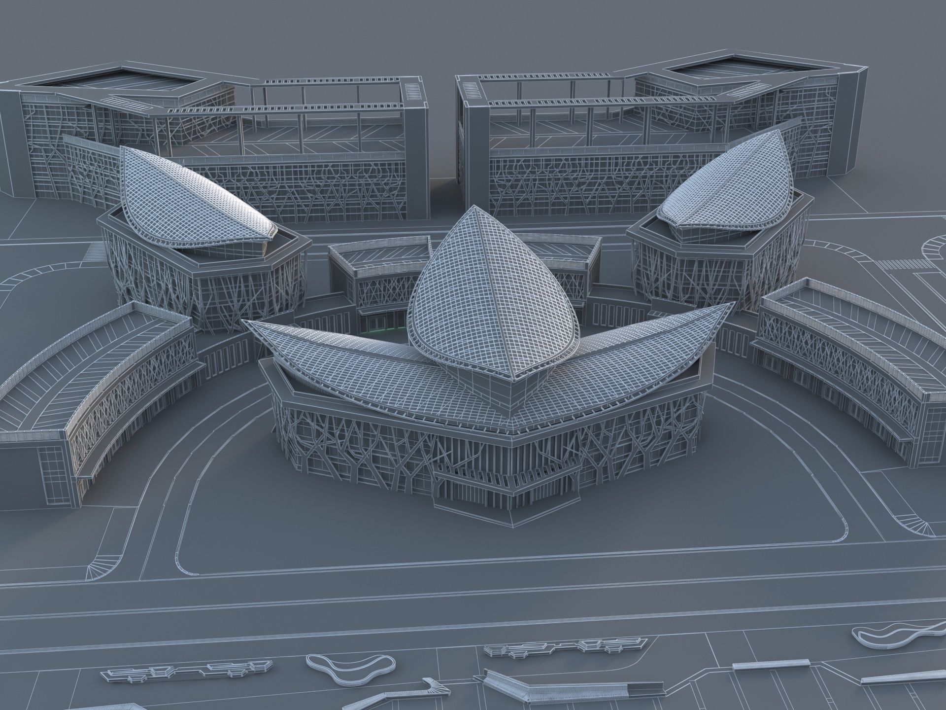 Futuristic Museum 1 3D model_17