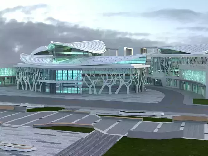 Futuristic Museum 1 3D model Futuristic Museum 1 3D model