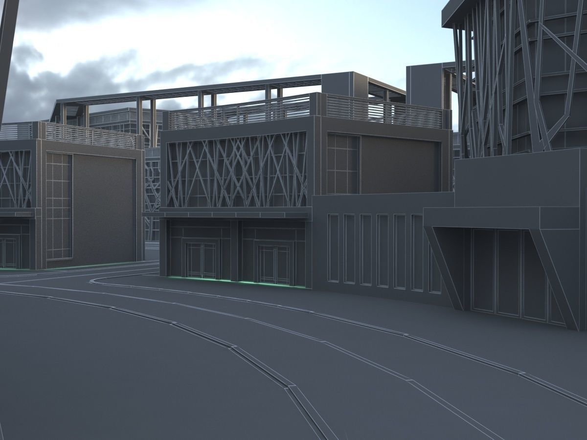 Futuristic Museum 1 3D model_23