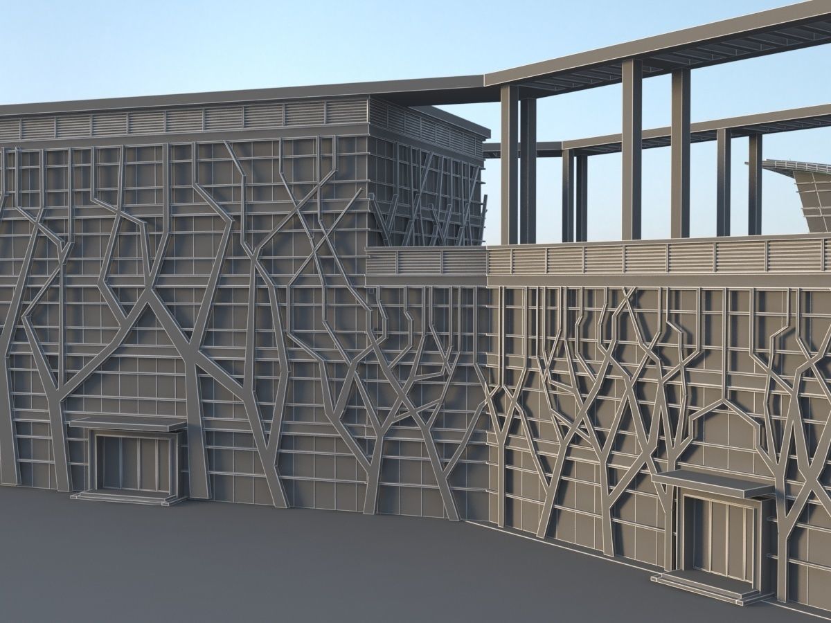 Futuristic Museum 1 3D model_27