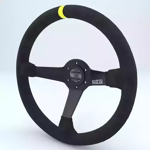 Steering Wheel Sparco R325 Suede Black 3D model