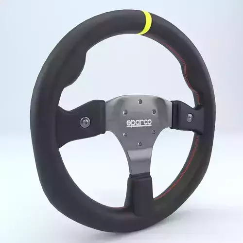 Steering Wheel Sparco R330B Leather Black