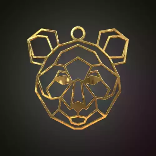 Linear bear pendant
