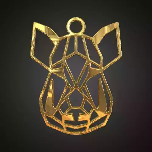 Linear boar pendant