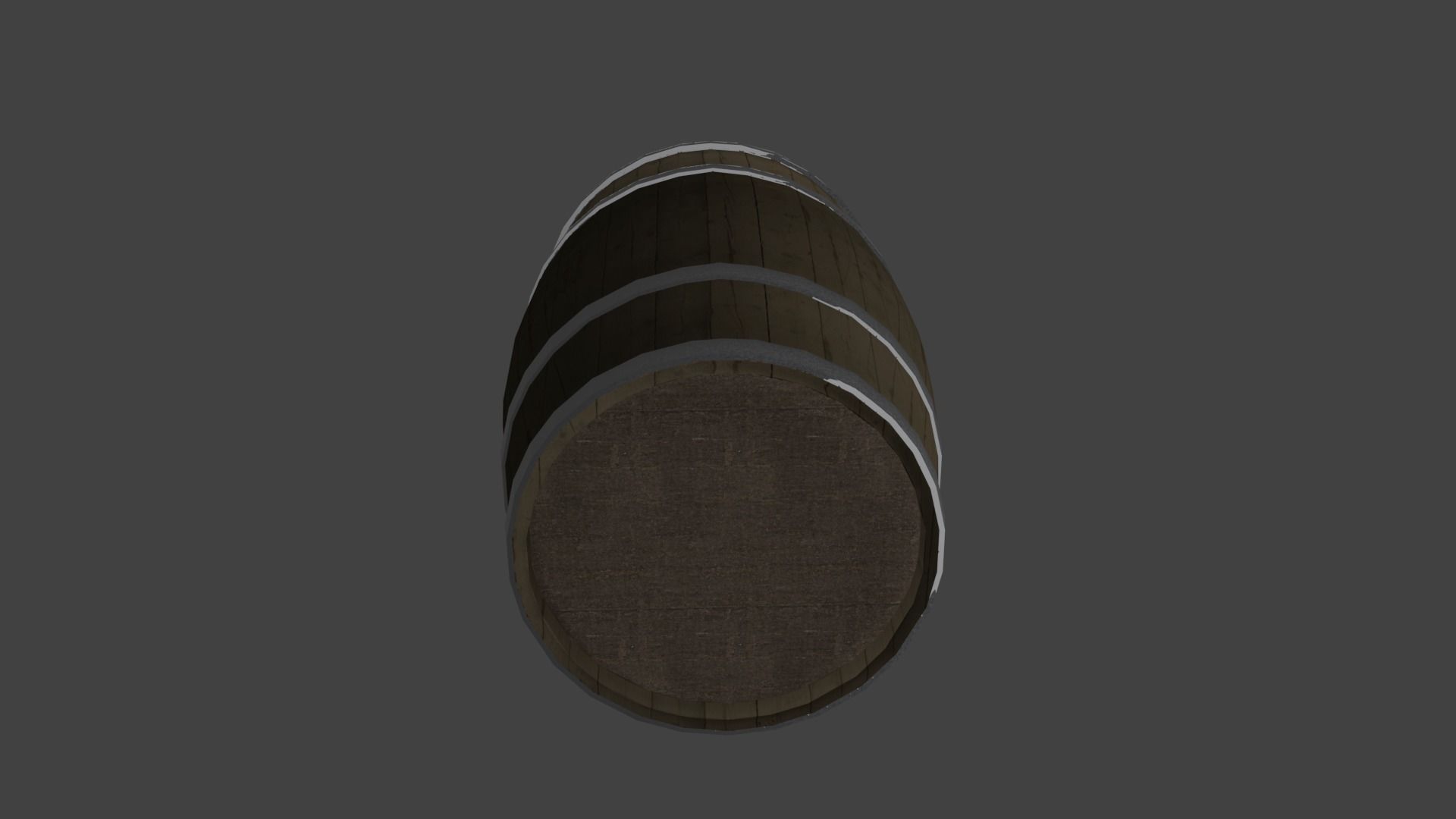 Barrel PBR low-poly game ready Low-poly 3D model_2