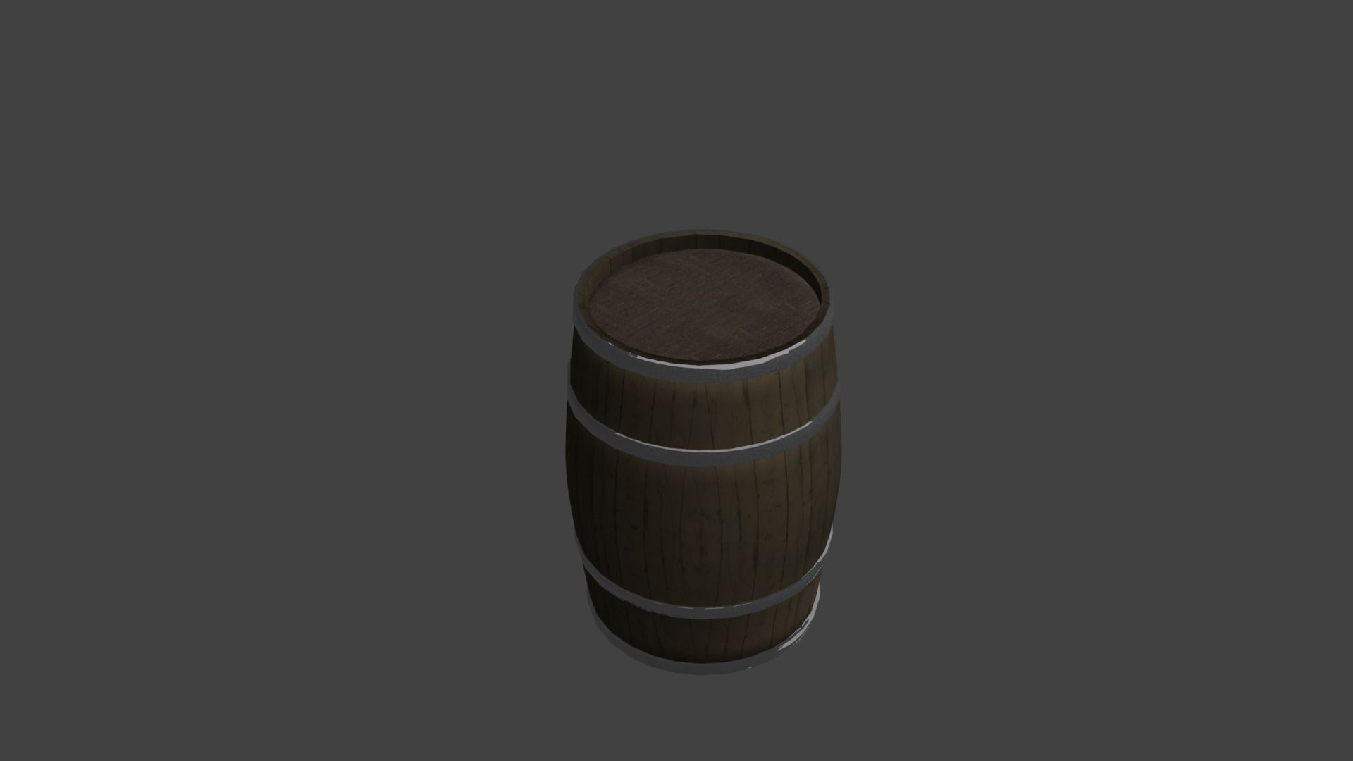 Barrel PBR low-poly game ready Low-poly 3D model_1