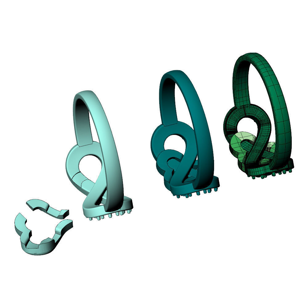 Infinity Heart Ring Diamonds 3D print model_18