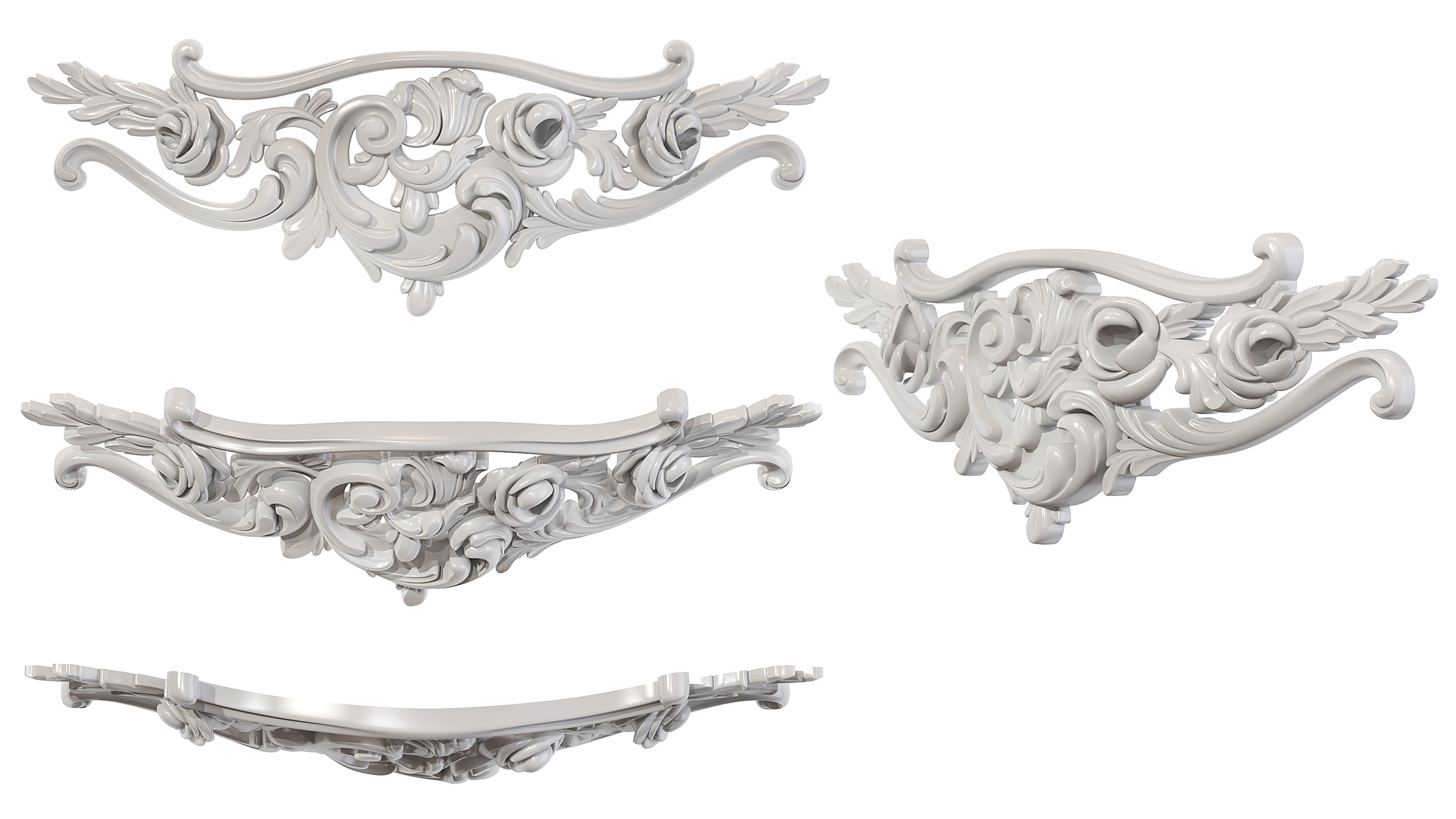 Classic carved 162 3D model_4