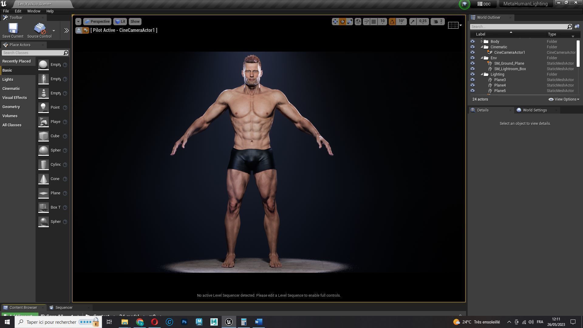 Realistic Athlete Man G1 Low-poly 3D model_26