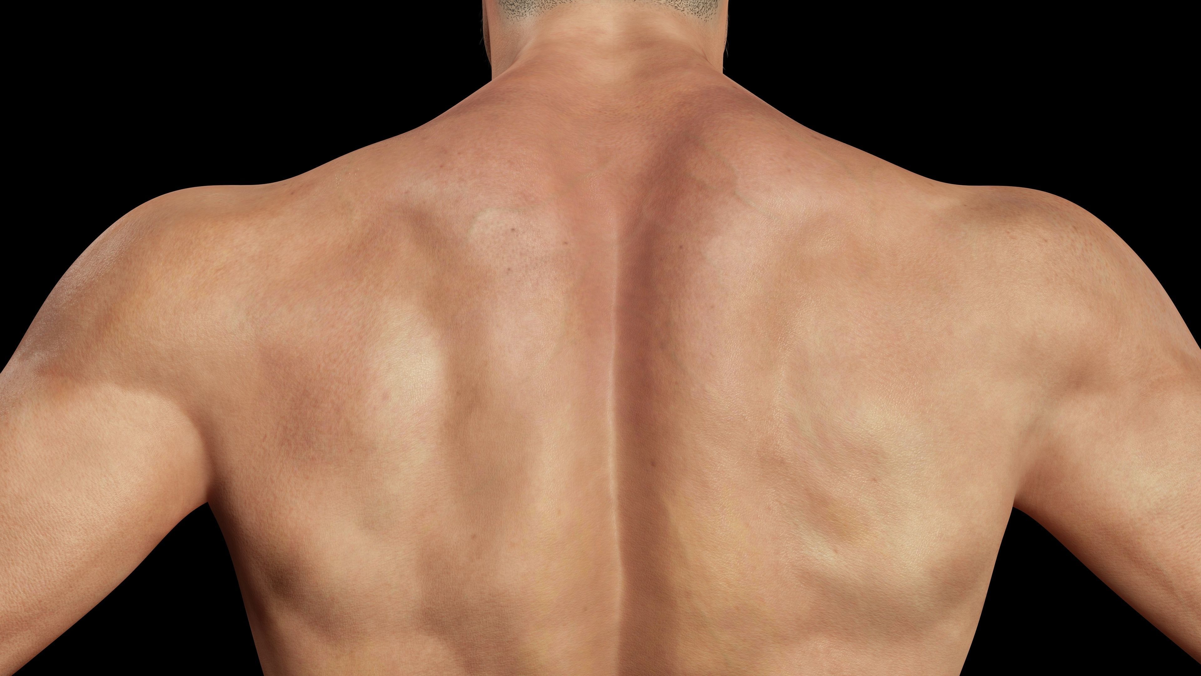 Realistic Athlete Man G1 Low-poly 3D model_13