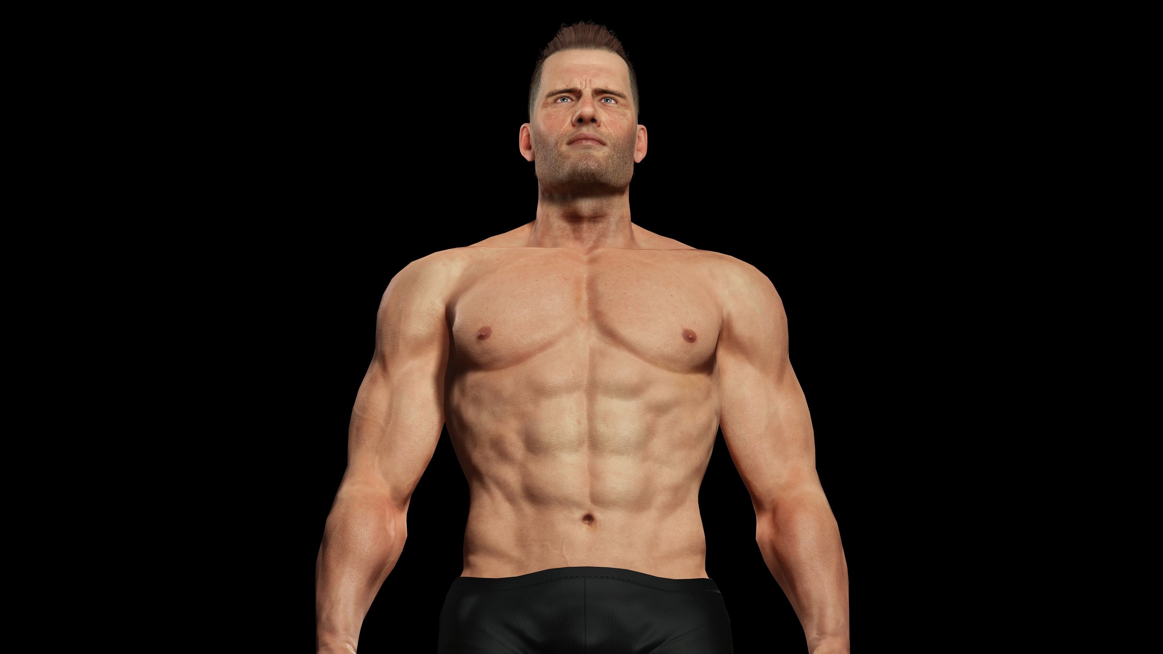 Realistic Athlete Man G1 Low-poly 3D model_10