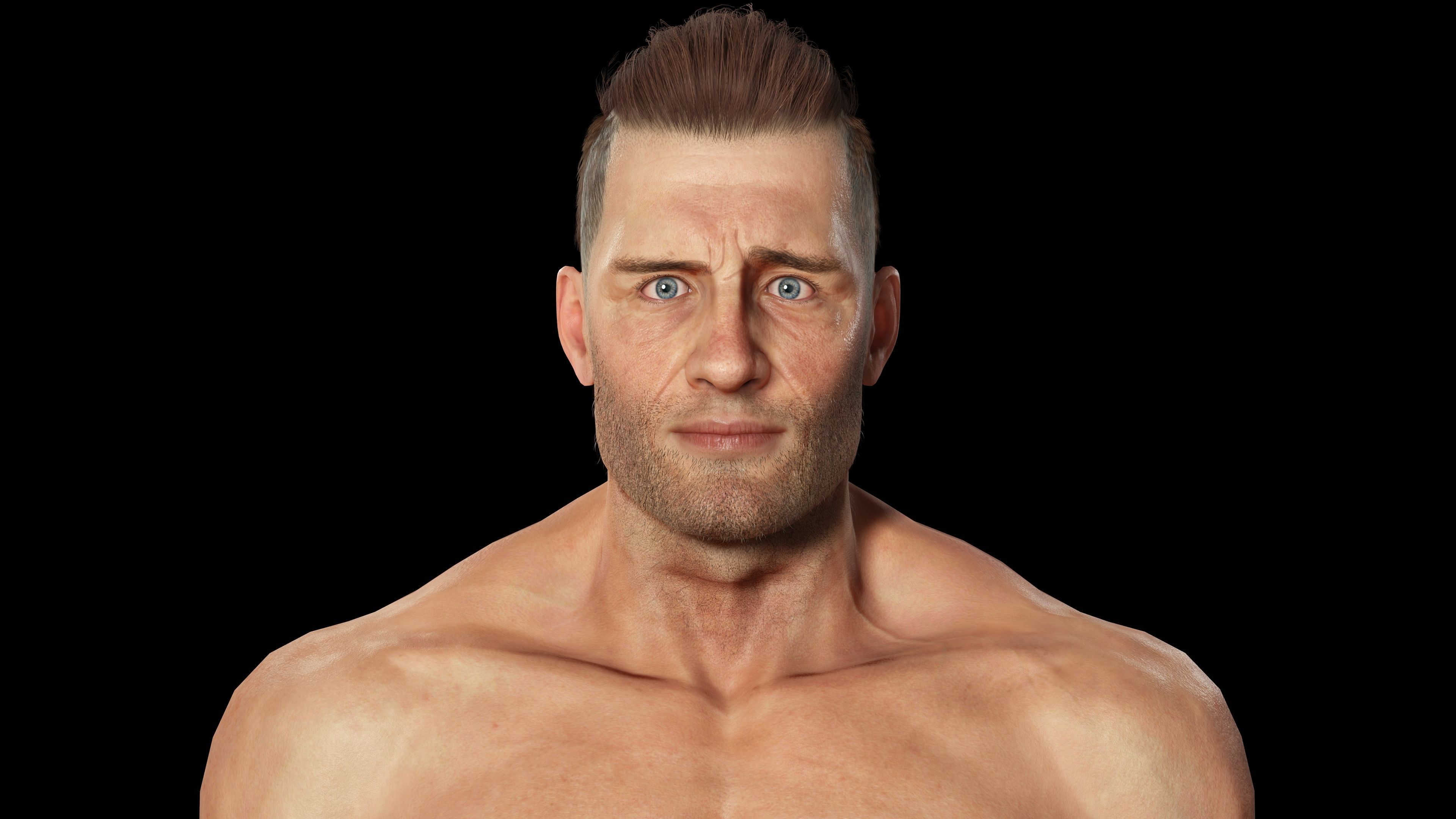 Realistic Athlete Man G1 Low-poly 3D model_5
