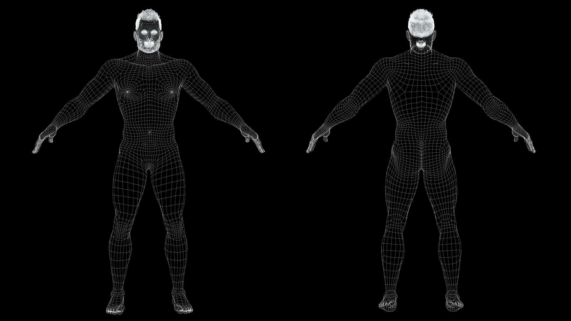 Realistic Athlete Man G1 Low-poly 3D model_19