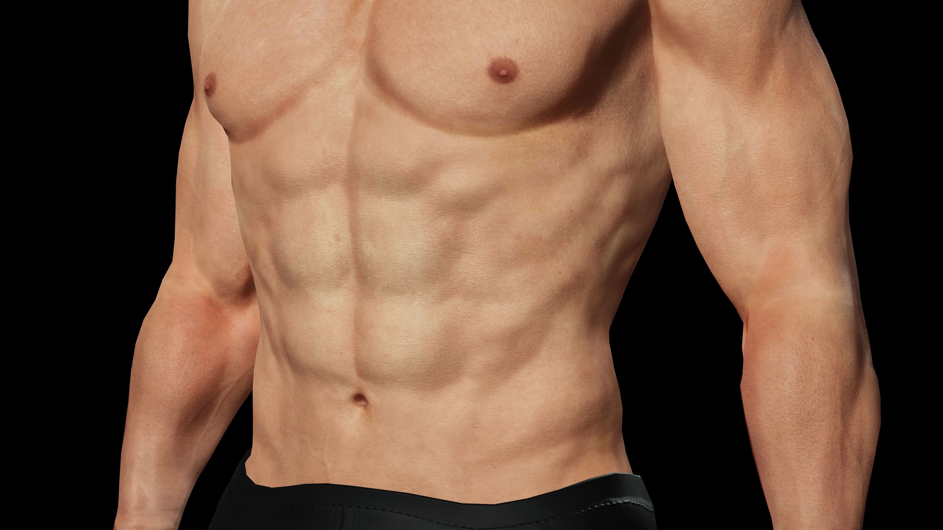 Realistic Athlete Man G1 Low-poly 3D model_11