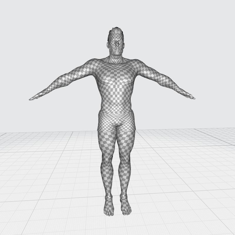 Realistic Athlete Man G1 Low-poly 3D model_33