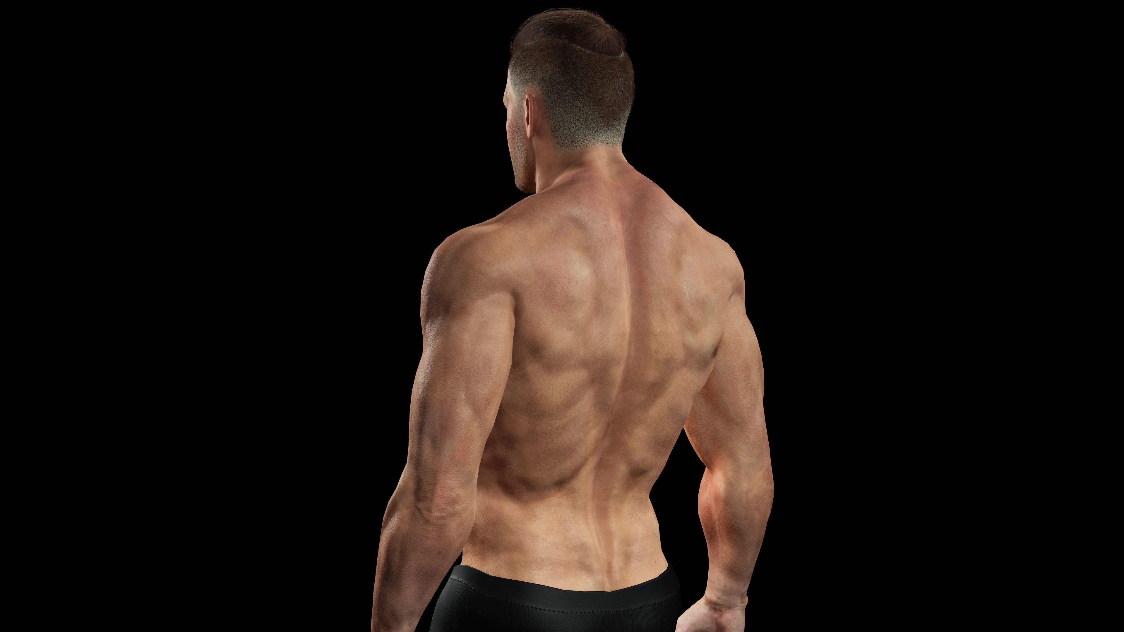 Realistic Athlete Man G1 Low-poly 3D model_12