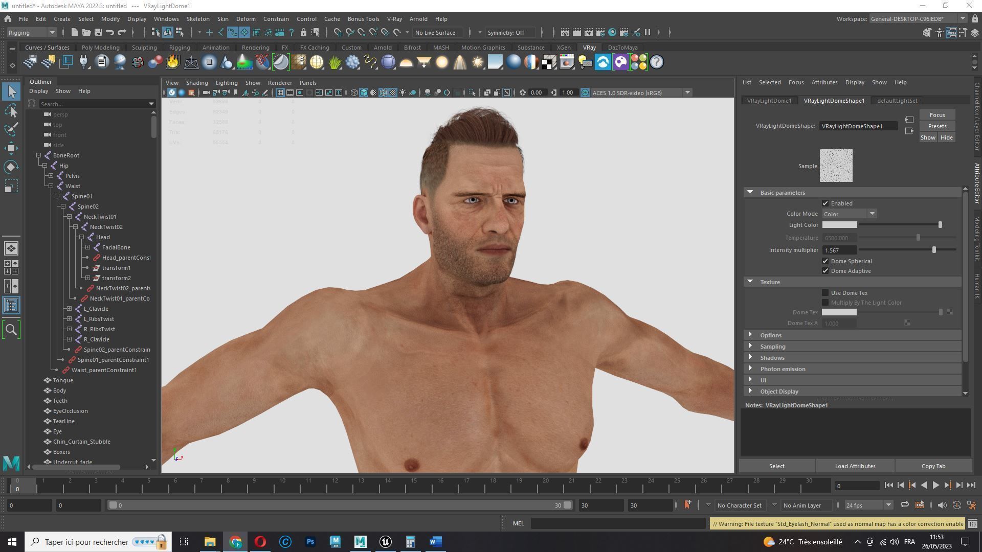 Realistic Athlete Man G1 Low-poly 3D model_25