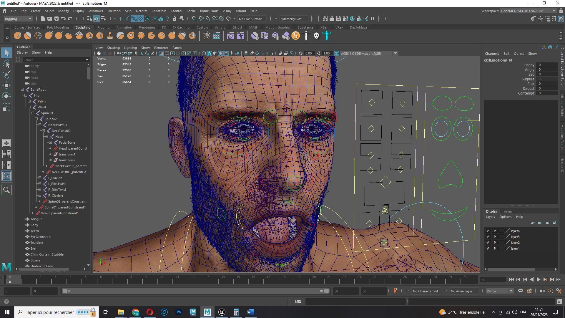 Realistic Athlete Man G1 Low-poly 3D model_24