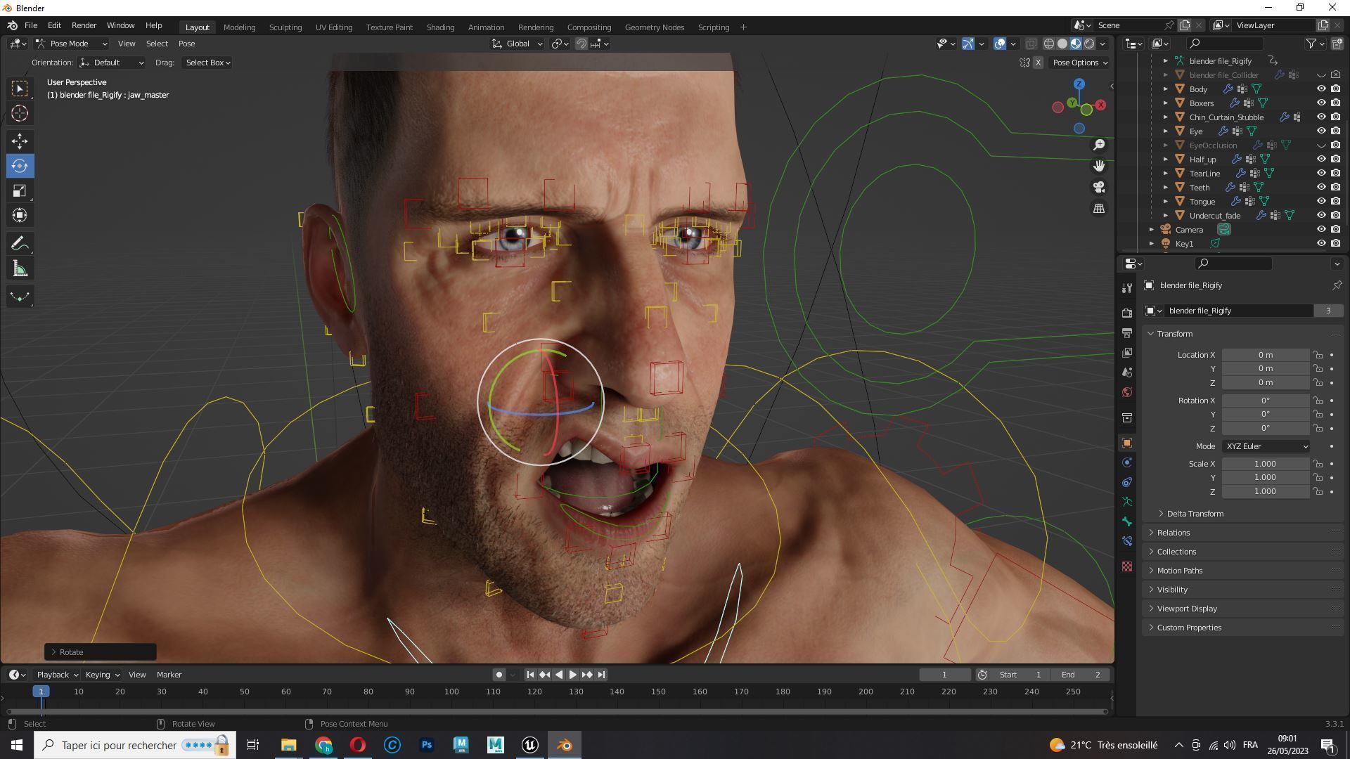 Realistic Athlete Man G1 Low-poly 3D model_21