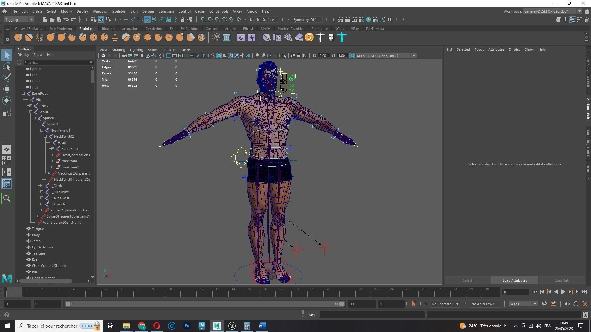 Realistic Athlete Man G1 Low-poly 3D model_23