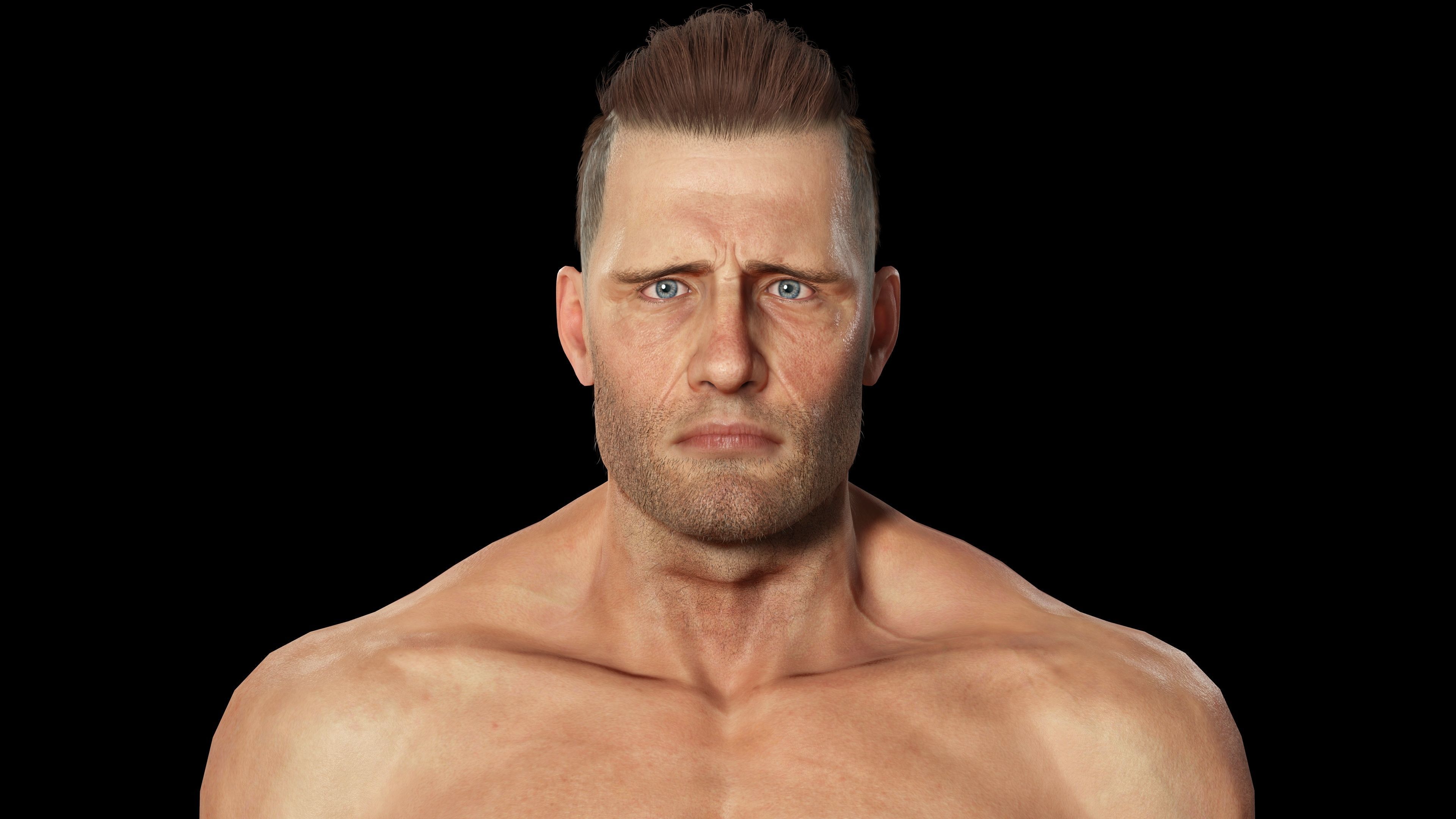 Realistic Athlete Man G1 Low-poly 3D model_7