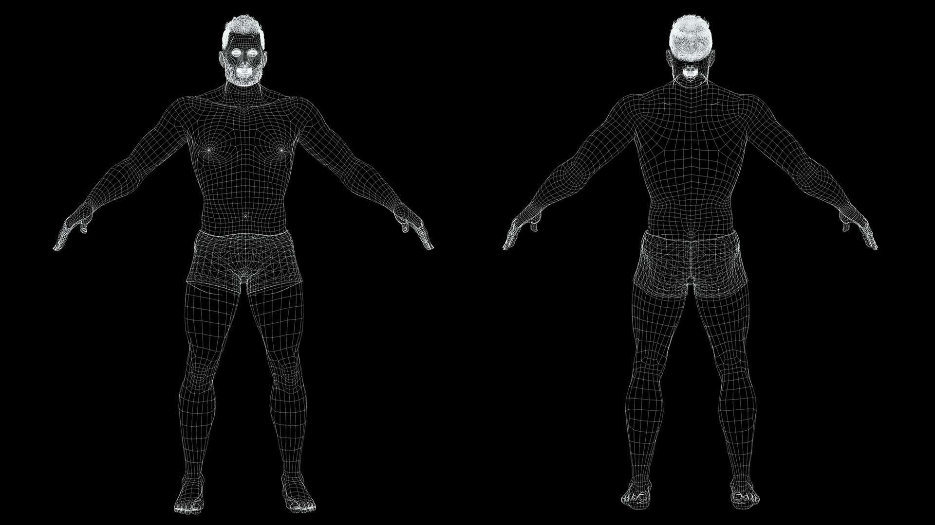 Realistic Athlete Man G1 Low-poly 3D model_18