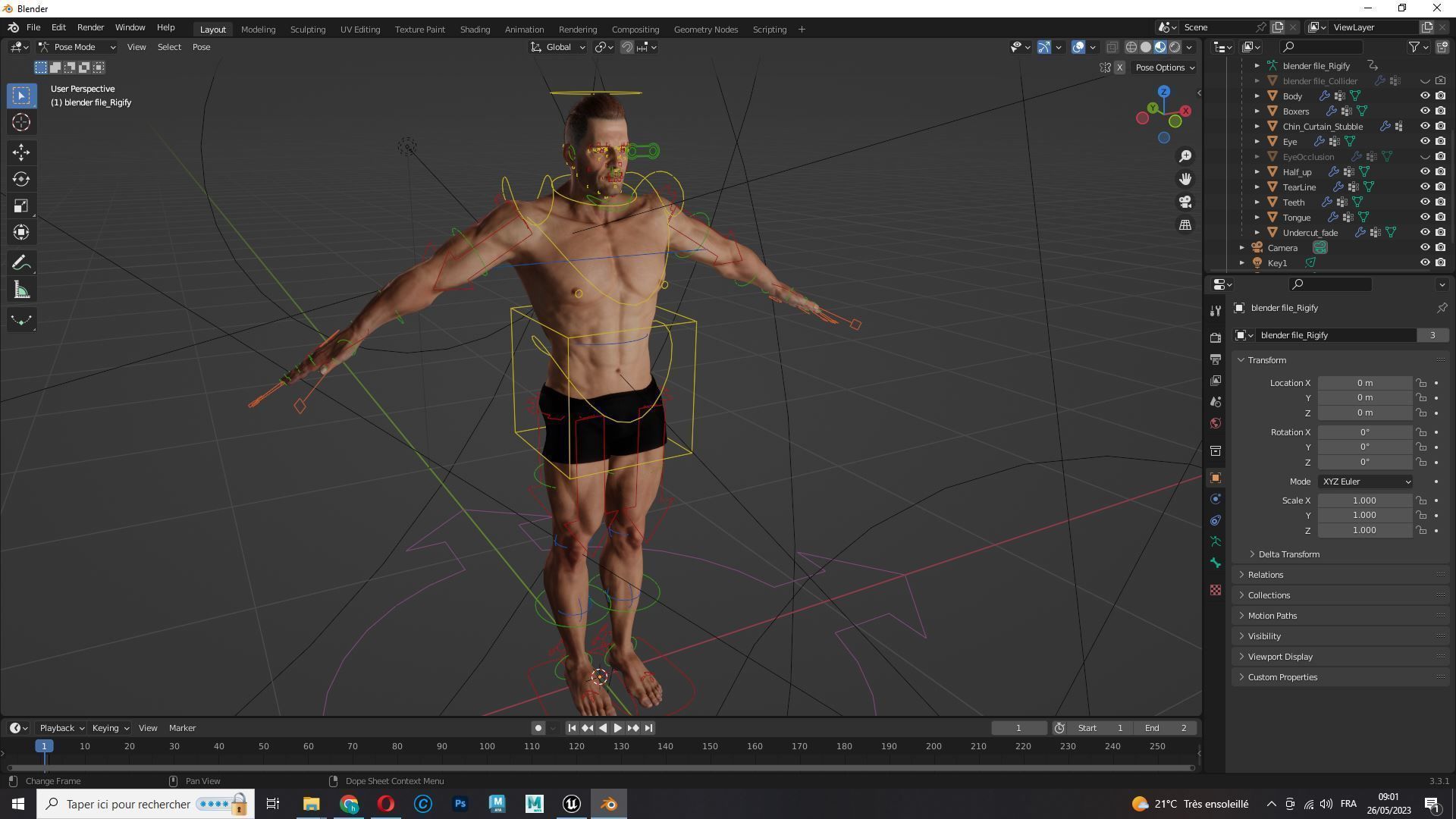 Realistic Athlete Man G1 Low-poly 3D model_20