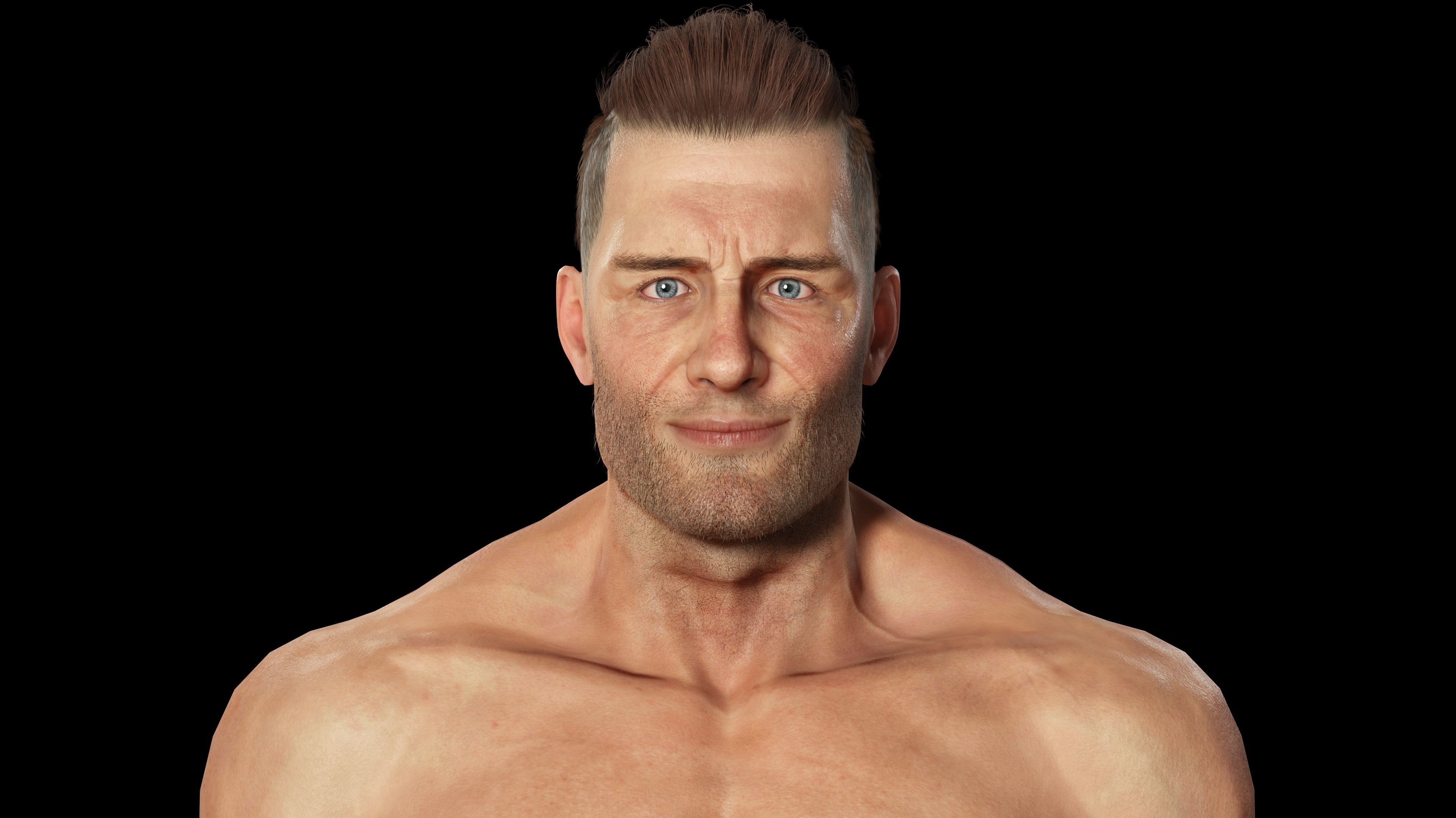Realistic Athlete Man G1 Low-poly 3D model_6