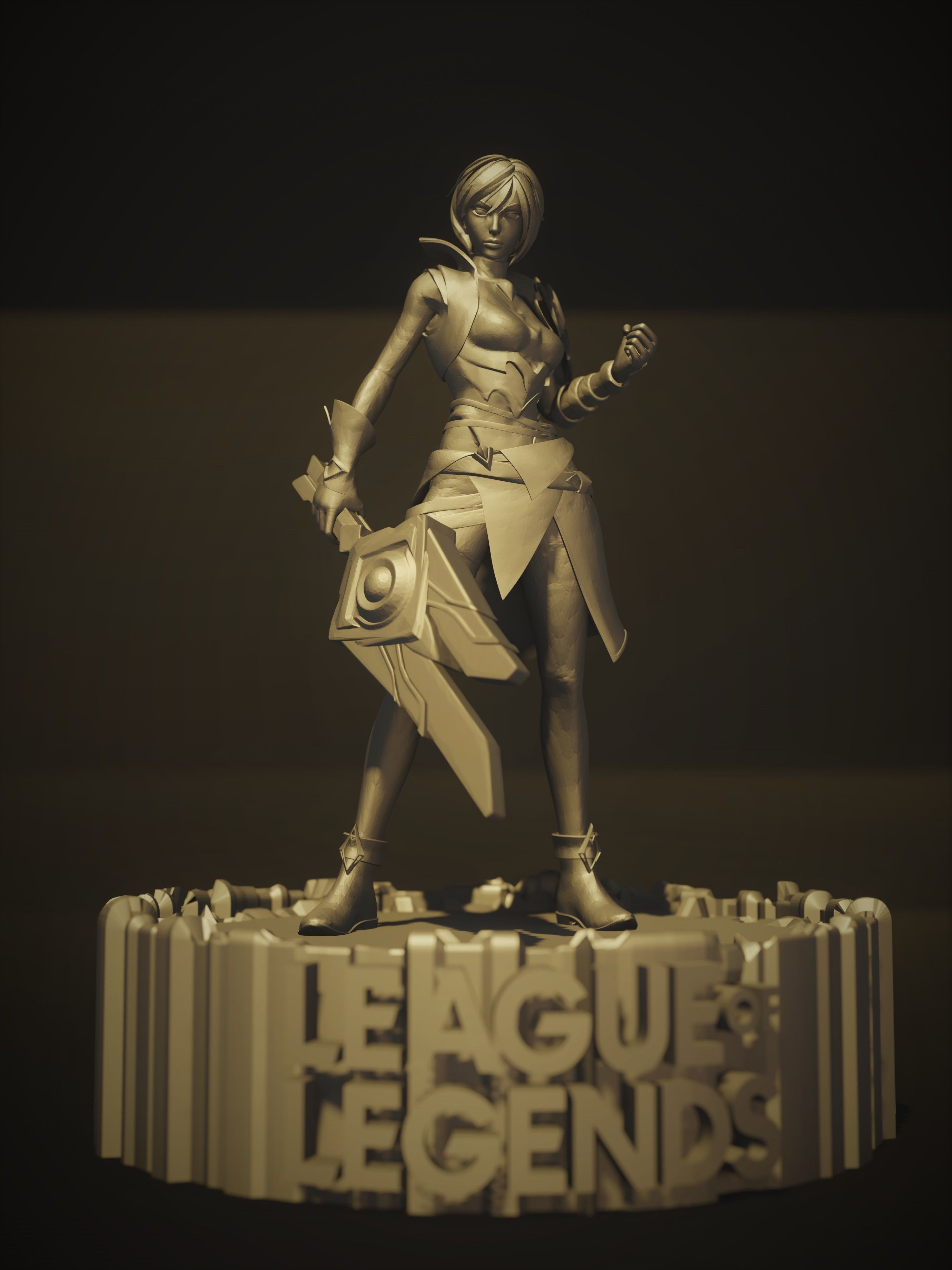 SENTINEL RIVEN WITH STAND AND LOL LOGO 3D print model_1