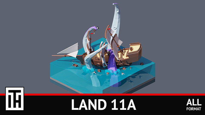 land 11A Low-poly 3D model