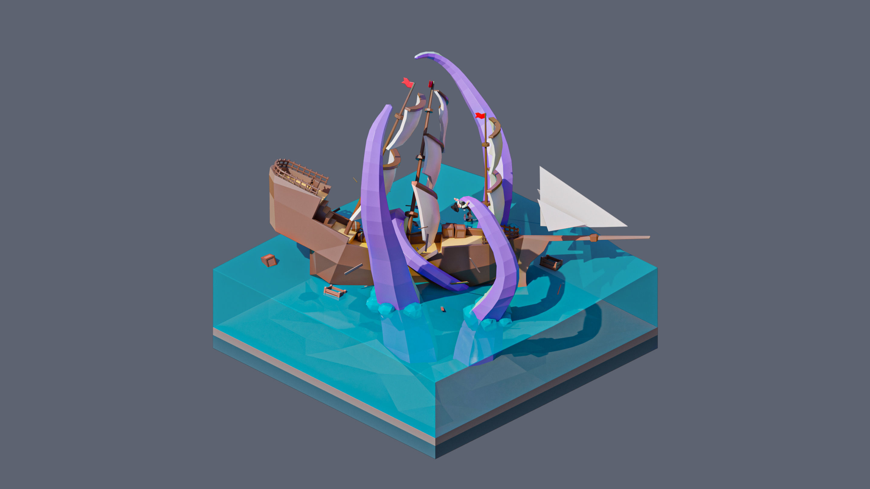 land 11A Low-poly 3D model_3