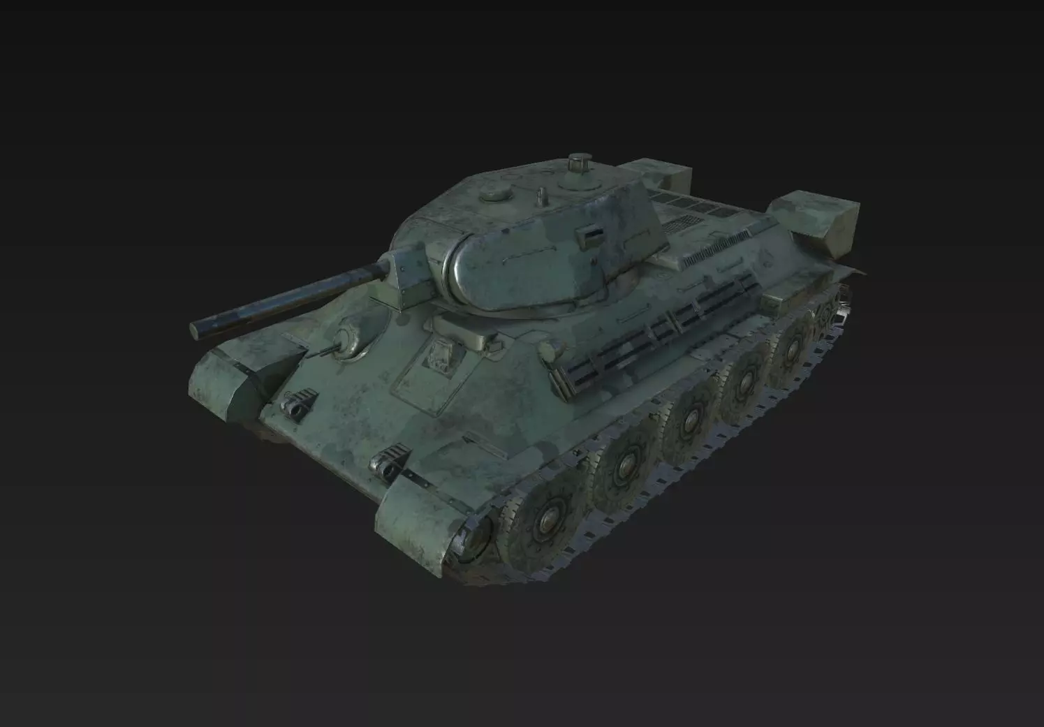 Tank T-34 Low-poly 3D model