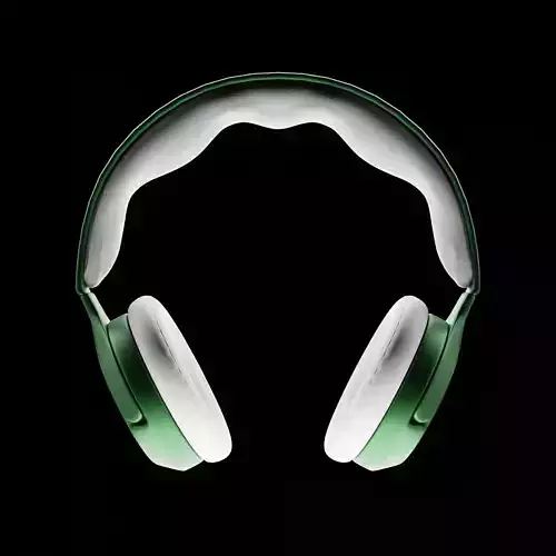 Headphones 3d model - Green