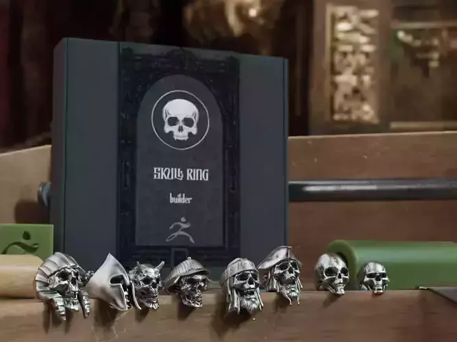 Zbrush Skull Ring Builder 3D model