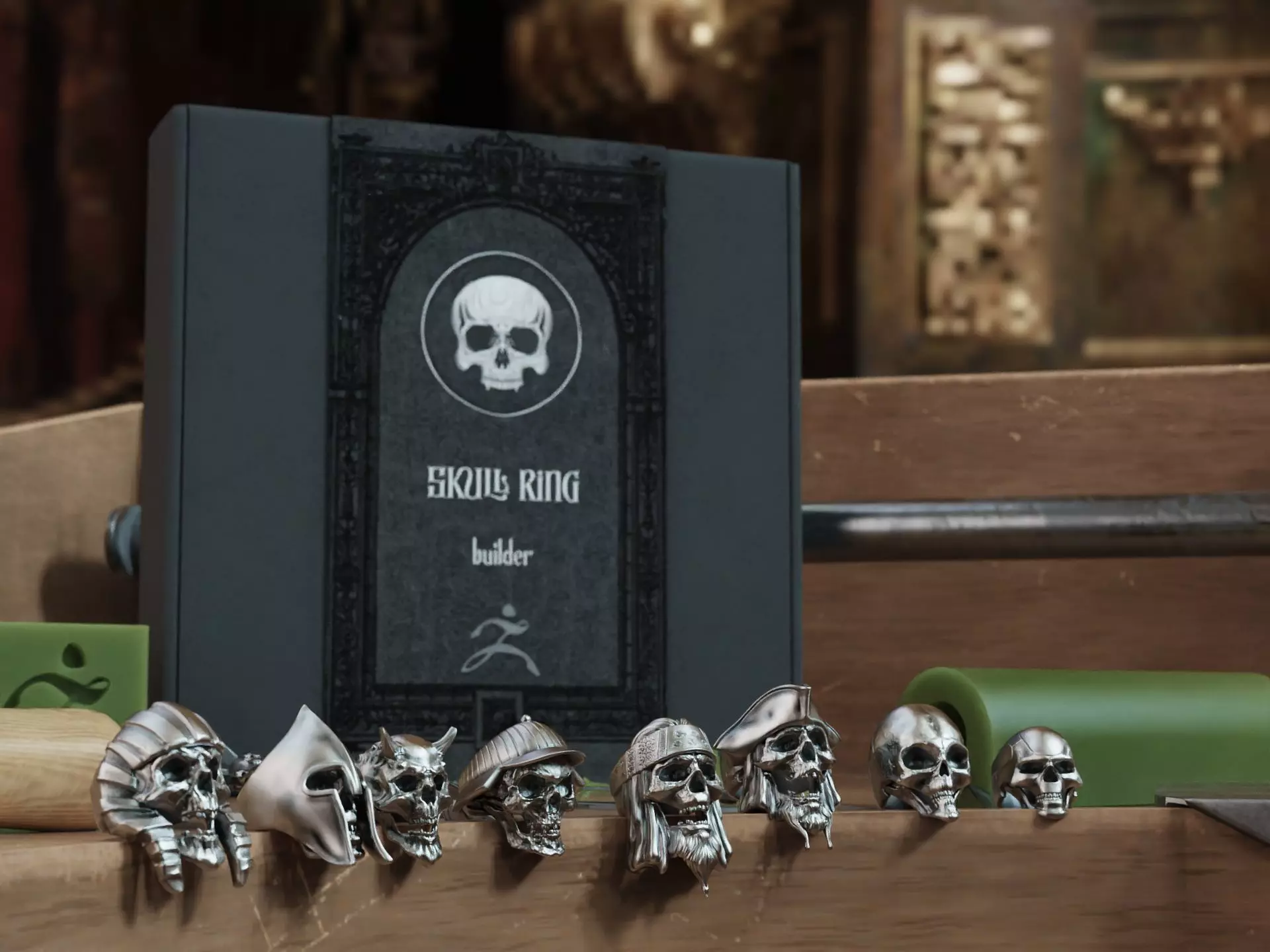 Zbrush Skull Ring Builder 3D model