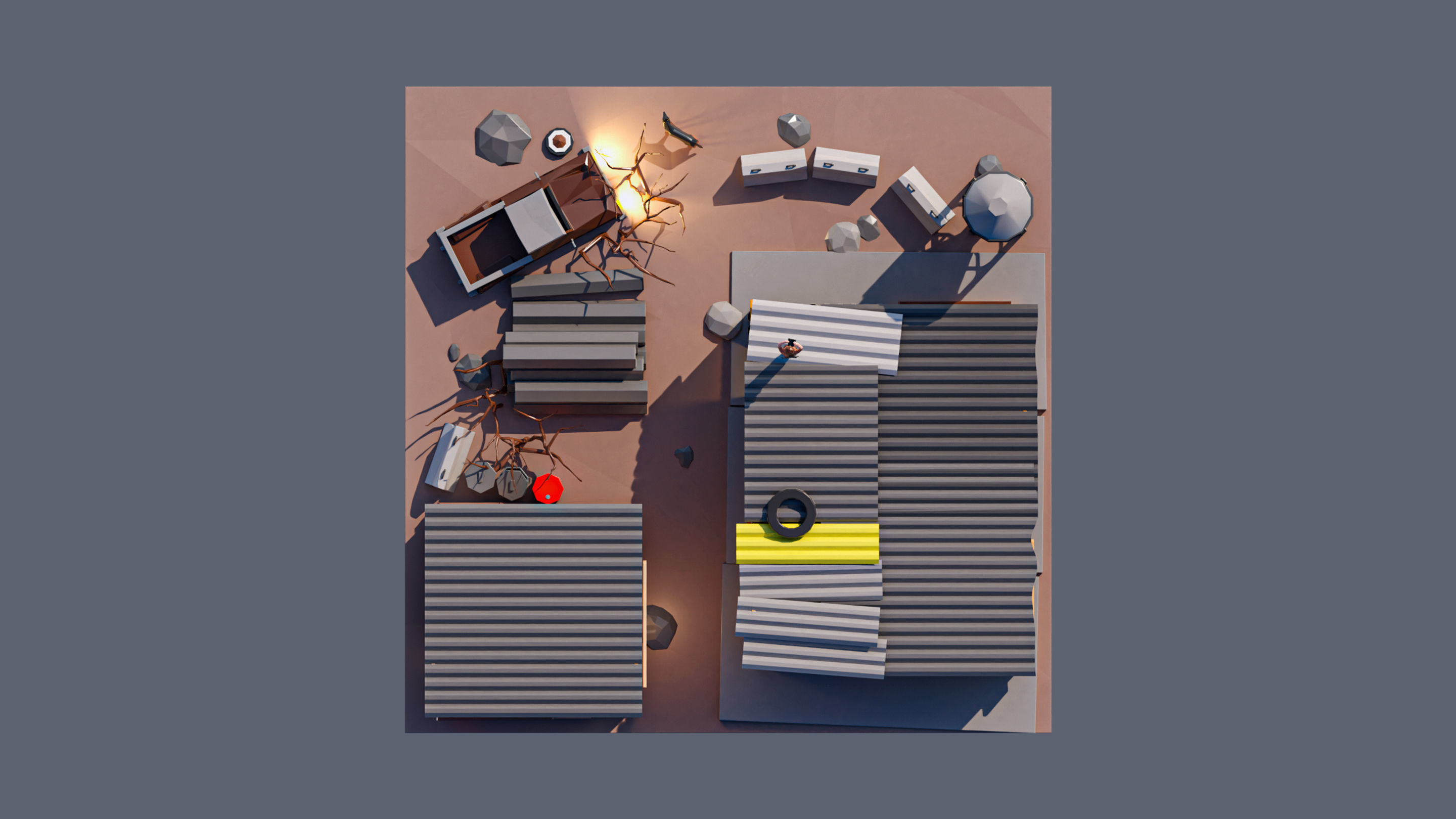 land 13A Low-poly 3D model_4