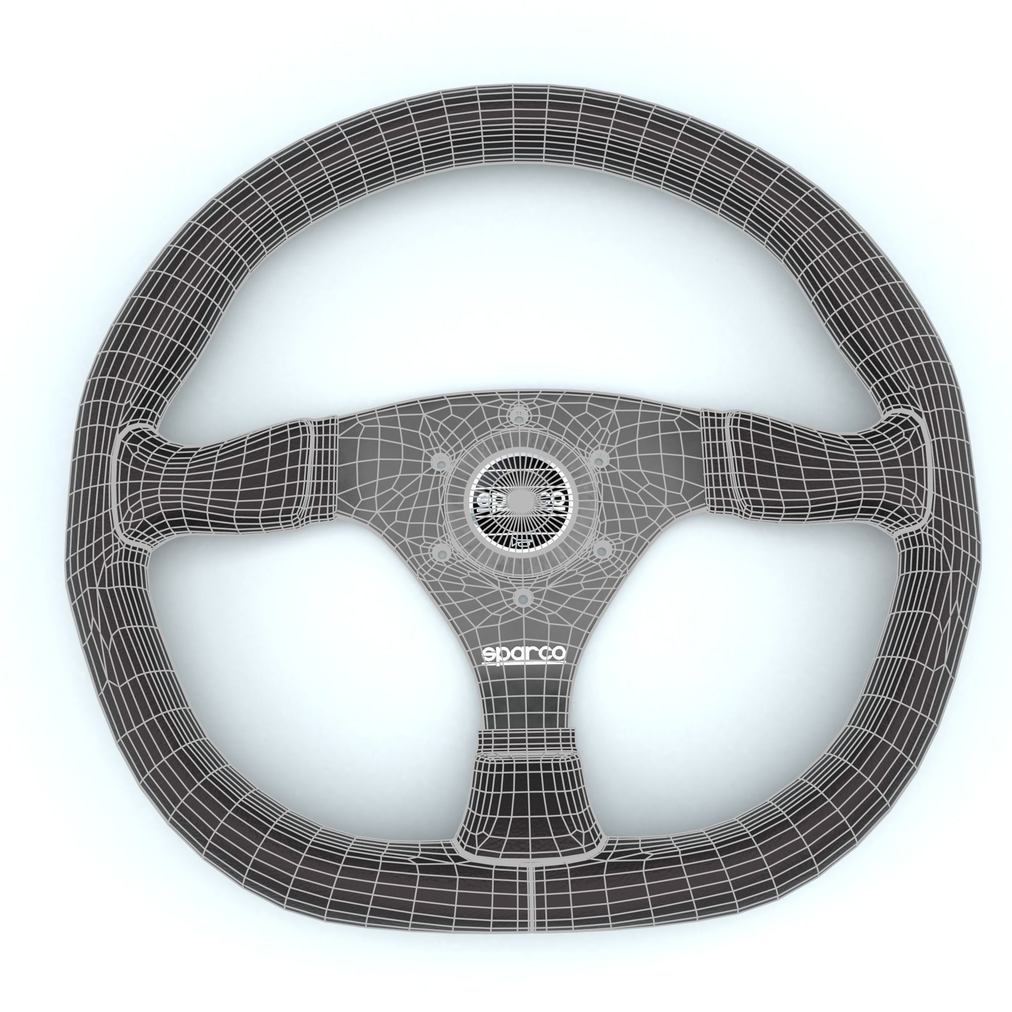 Steering Wheel Sparco L360 3D model_5