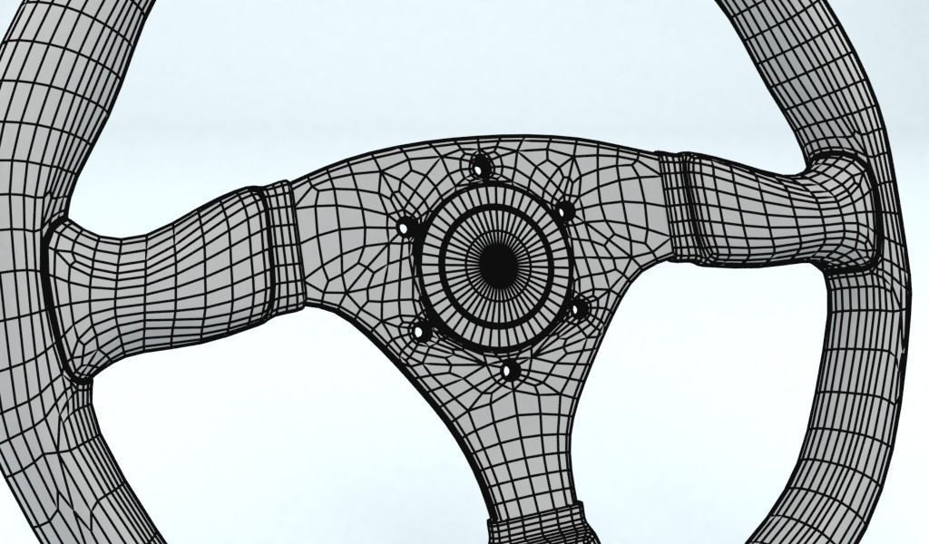 Steering Wheel Sparco L360 3D model_8