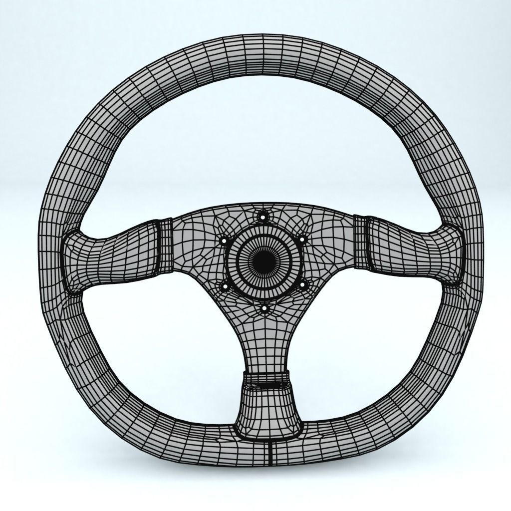 Steering Wheel Sparco L360 3D model_6