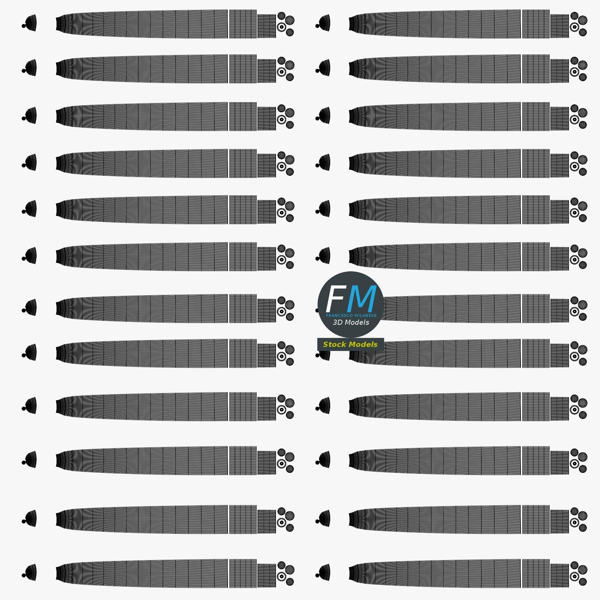 Coloured marker pens set 3D model_11