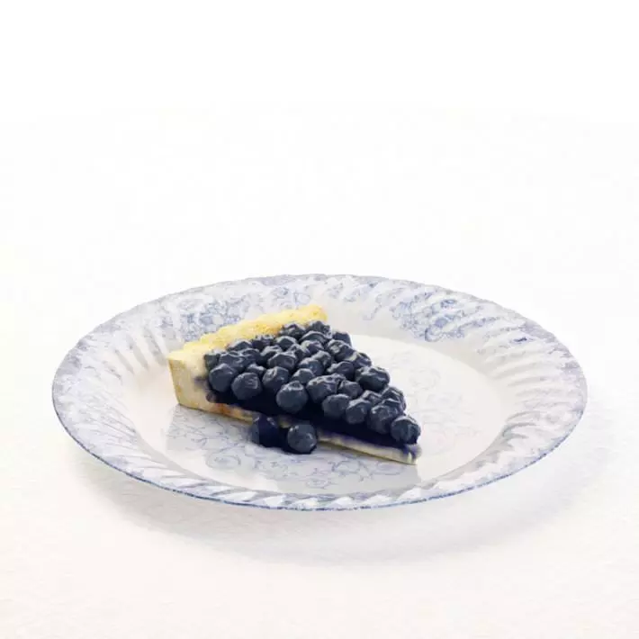 Blueberry Pie Slice 3D model_0