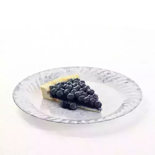 Blueberry Pie Slice 3D model