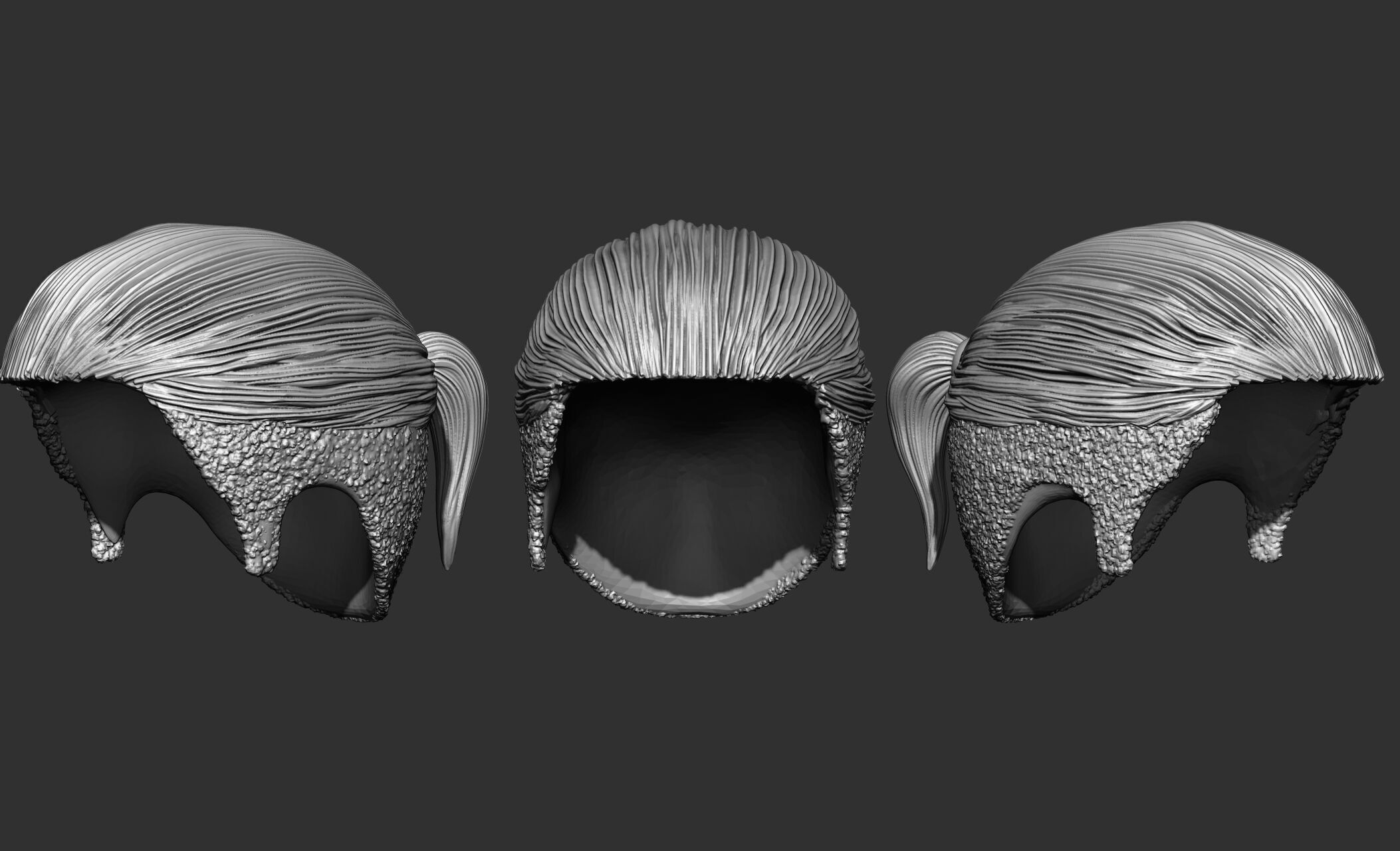 18 Male hair 3D model_9