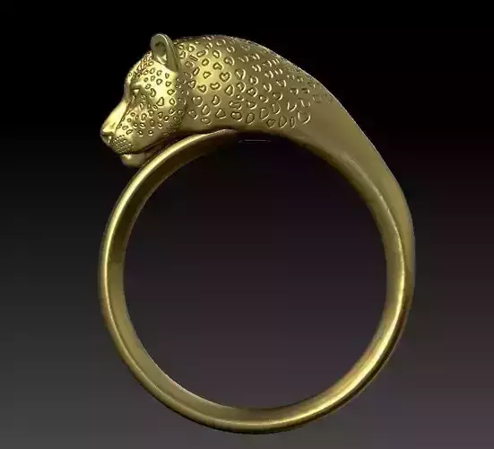 Leopard ring 3D print model